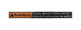 10167810 Decal, Warning Consult Manual | JLG